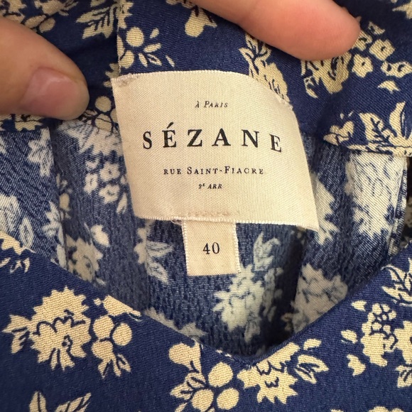 Sezane - MARGUARITA dress in blue floral - Size 40 - Picture 9 of 13
